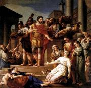 Joseph Marie Vien Marcus Aurelius Distributing Bread to the People oil painting reproduction